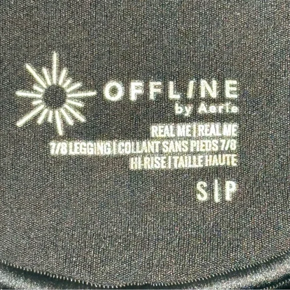 NWT | Aerie | Offline Real Me 7/8 Leggings | Black | Small - Picture 7 of 16